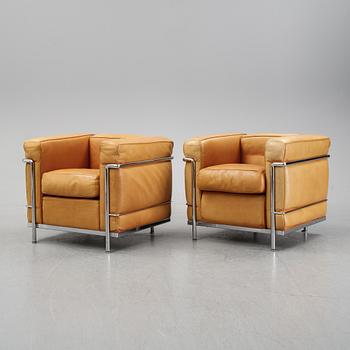 Le Corbusier, Pierre Jeanneret & Charlotte Perriand, fåtöljer, ett par, "LC2", Cassina.