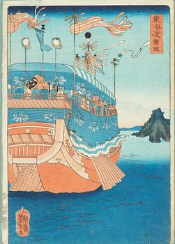 Tsukioka Yoshitoshi, woodblock print, 1863.
