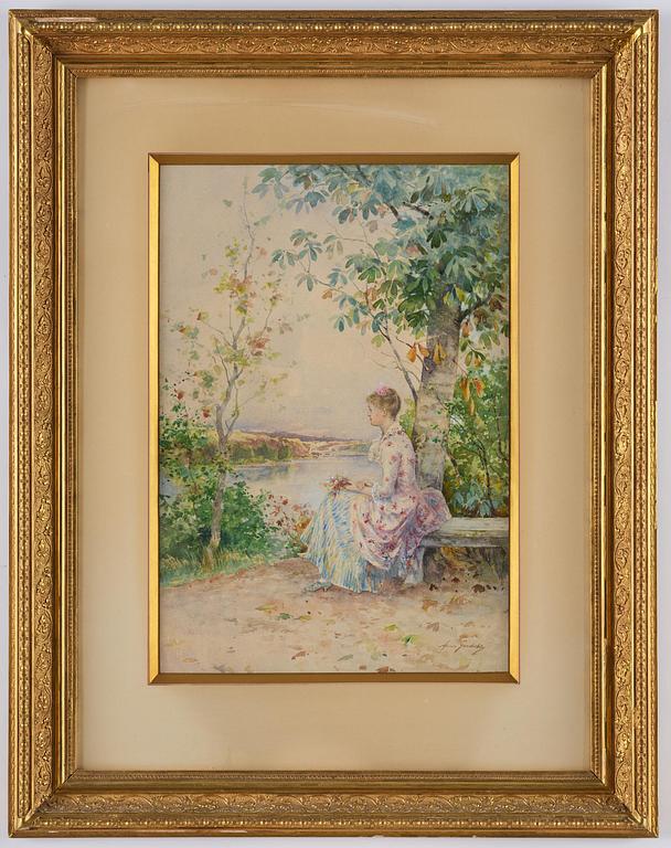 Anna Gardell-Ericson, Sitting young woman by the water.