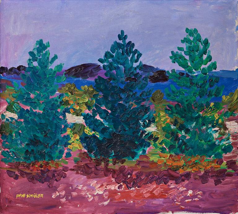 Inge Schiöler, "Sommarlandskap" (Summer landscape).