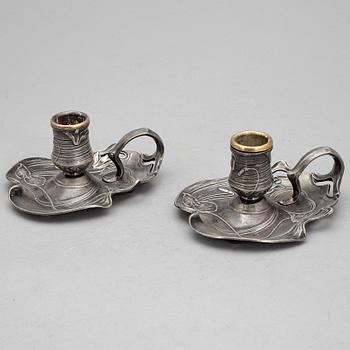 NATTLJUSSTAKAR, ett par, WMF, jugend, 1900-talets början.