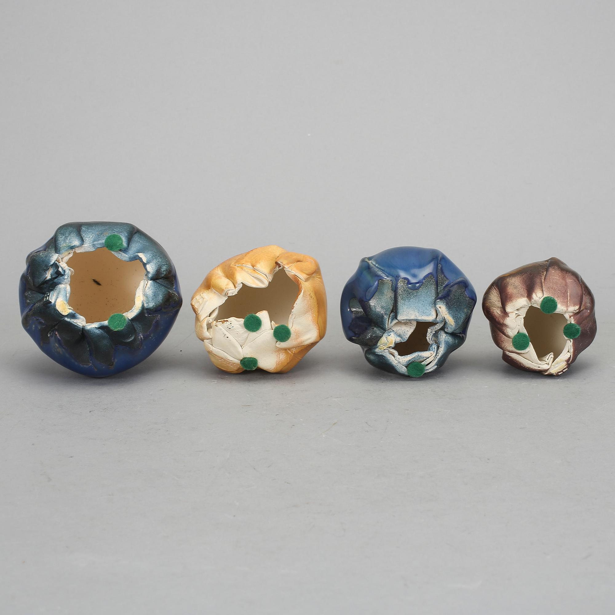 FIGURINER, 4 st, stengods, Bengt Berglund, Gustavsberg.