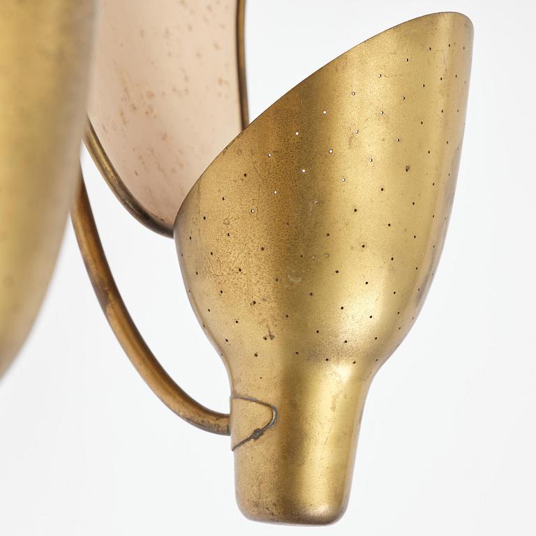 Carl-Axel Acking, a pair of wall lamps model "5017", Bröderna Malmströms Metallvarufabrik, Malmö, 1940s.