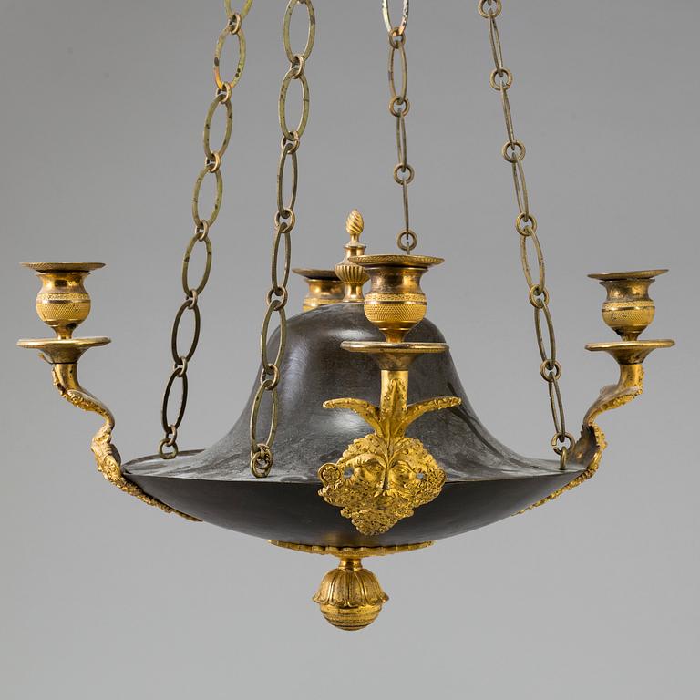 An Empire early 19th century four-light hanging-lamp.