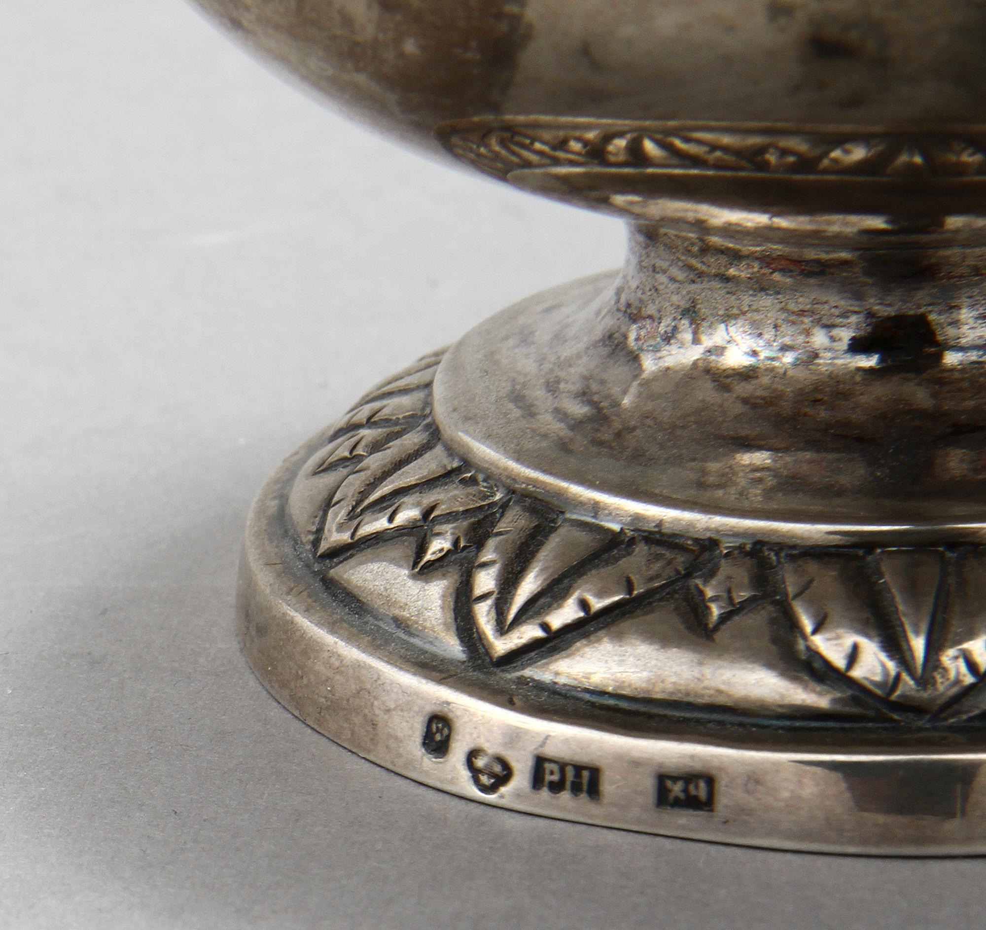 VAS samt BÄGARE, silver, Danmark samt otydliga stämplar, 1852. Vikt 359 gram.