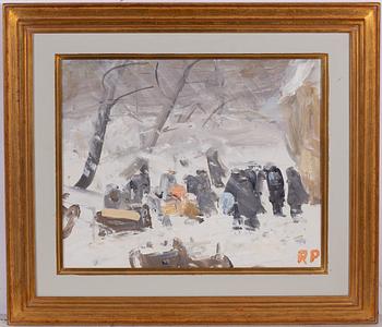 Ragnar Person, "Burial in a snowstorm.".