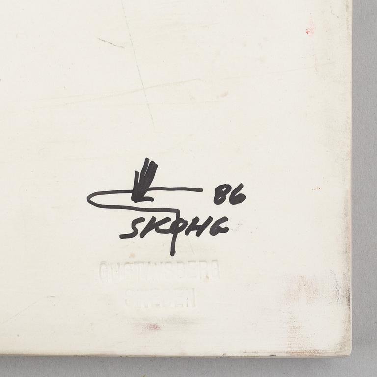Börje Skohg, four stoneware wall reliefs, Gustavsberg & Gustavsbergs Studio, Sweden, 1970's/80's.