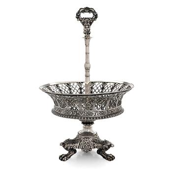 Gustaf Folcker, a silver cake stand, Stockholm 1839.
