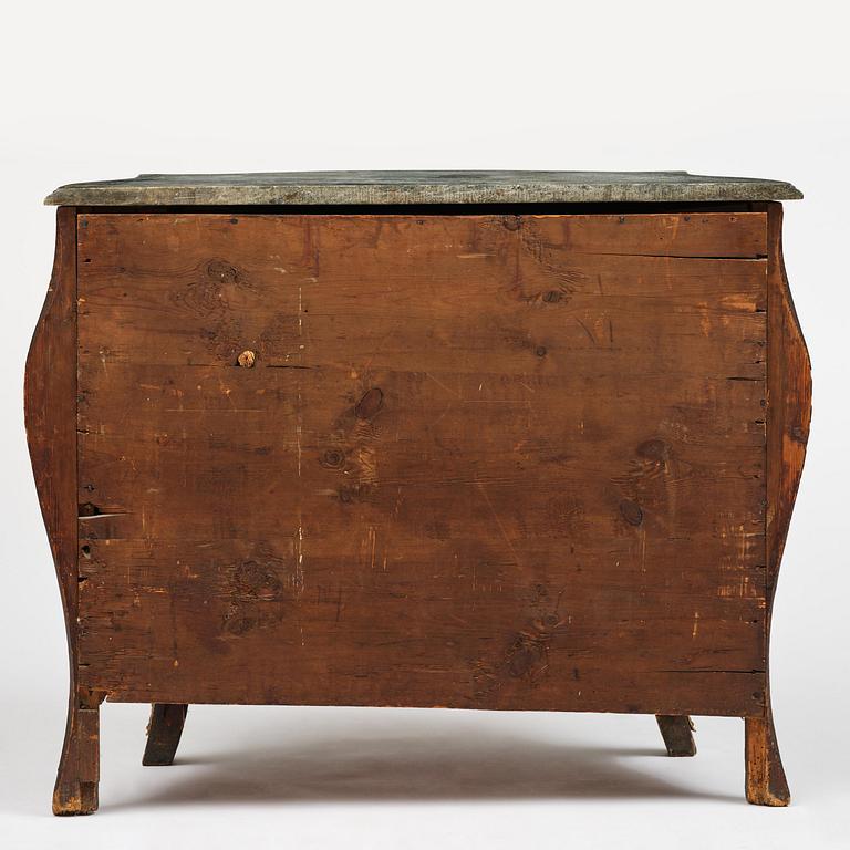 A rococo parquetry commode attributed to C. Tietze (master in Stockholm 1764-91).