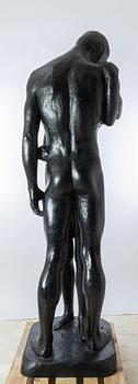 Gudmar Olovson, statue. Signed. Numbered. Foundry mark. Bronze, height 236 cm, length 85 cm.