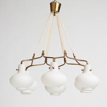 Hans Bergström, a chandelier, ateljé Lyktan, Sweden 1940-50s.