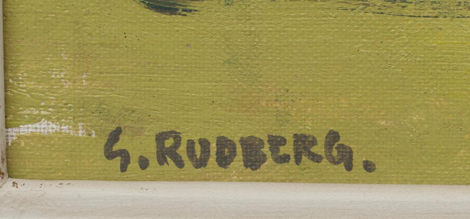 GUSTAV RUDBERG, olja på duk. Signerad G. Rudberg.