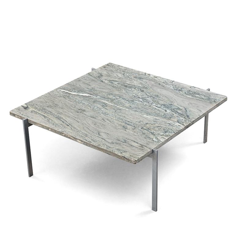 Poul Kjaerholm, a cipollino -marble top "PK 61" sofa table, edition E Kold Christensen, Denmark 1960's.