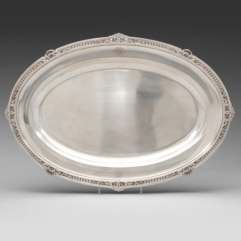 Fabergé, serveringsfat, silver, Moskva 1908-1917.