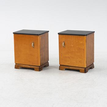 Sängbord, ett par, funkis, 1930-tal.