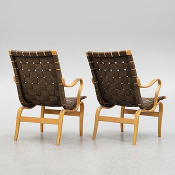 Bruno Mathsson, a pair of 'Eva' armchairs, Firma Karl Mathsson, Värnamo, 1960-61.