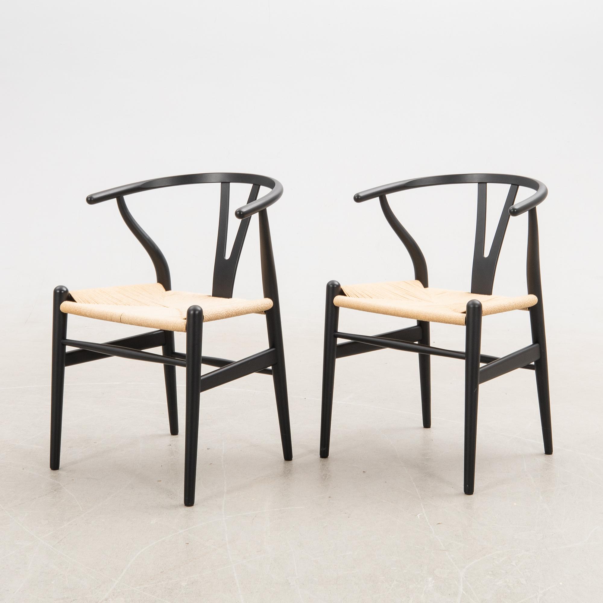Hans J. Wegner, chairs, 10 pcs, CH-24 "The Y Chair" Carl Hansen & Son Denmark 21st century.