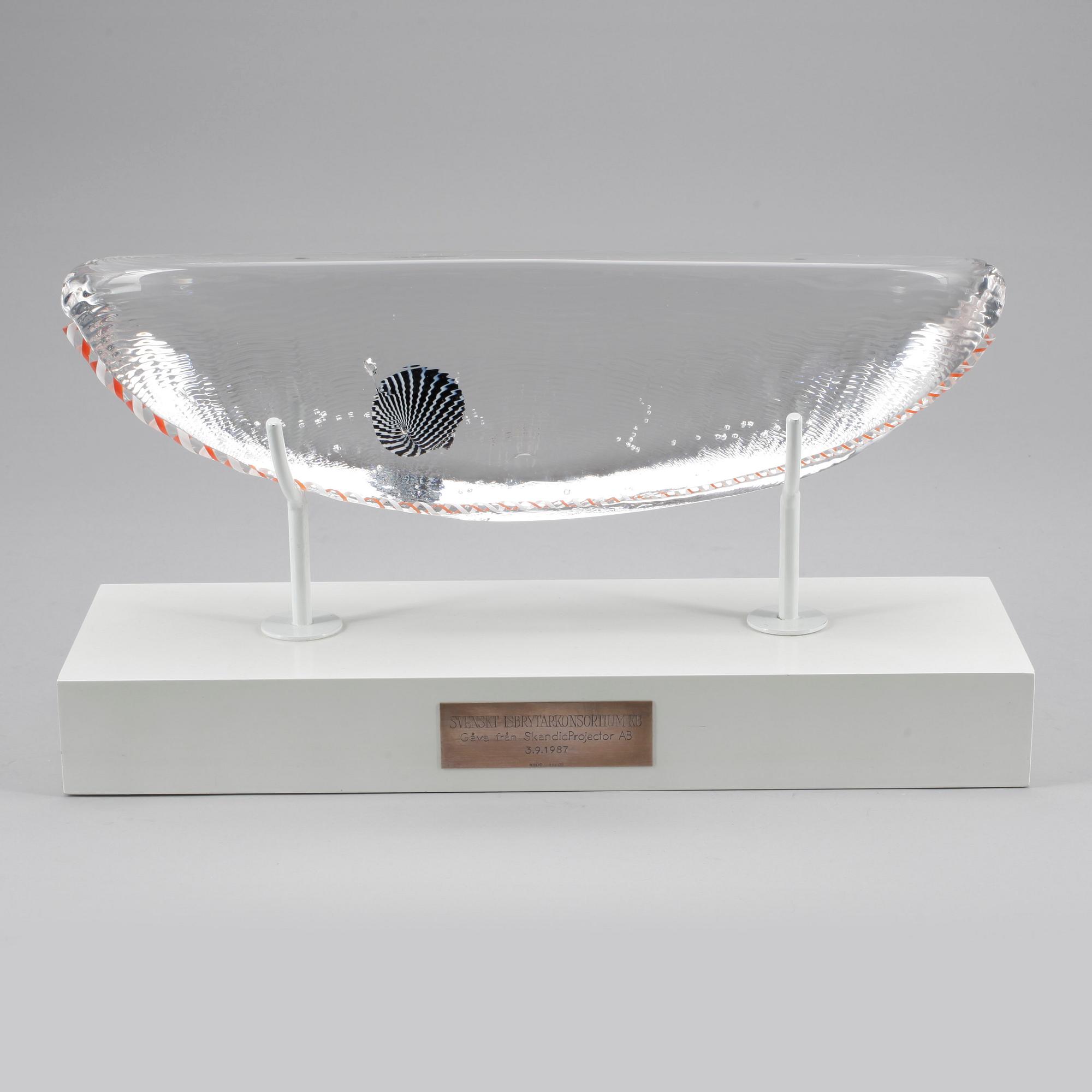 SKULPTUR, glas, Bertil Vallien, Kosta, signerad och numrerad.