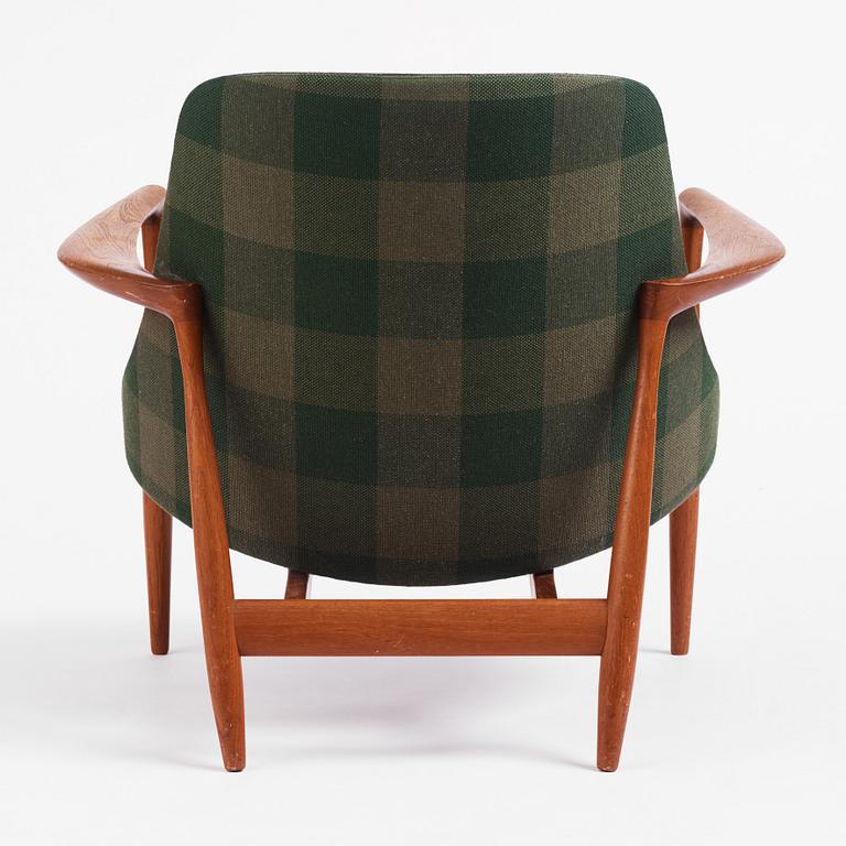 Ib Kofod Larsen, an "Elisabeth" teak armchair, model "U 65", master carpenter Christensen & Larsen, Denmark 1950s-60s.