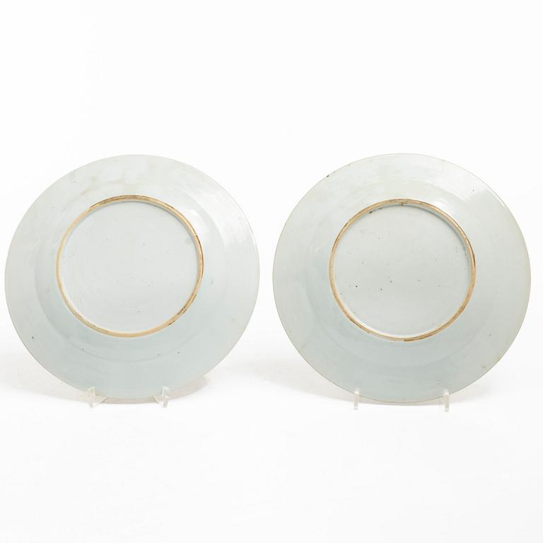 Six Famille Rose porcelain plates, China, Qianlong (1736-95).