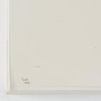 Jan Groth, paste on paper, signed Jan Grioth and dated 1984.