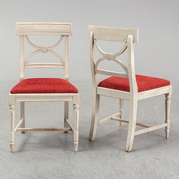 Eight late 20th century Gustavian style chairs.