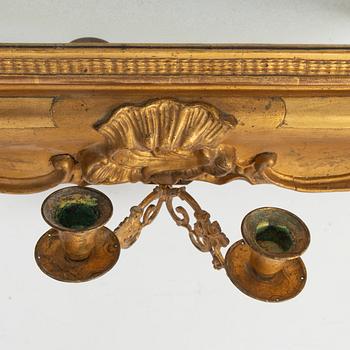 Mirror wall sconce, mid-19th century.