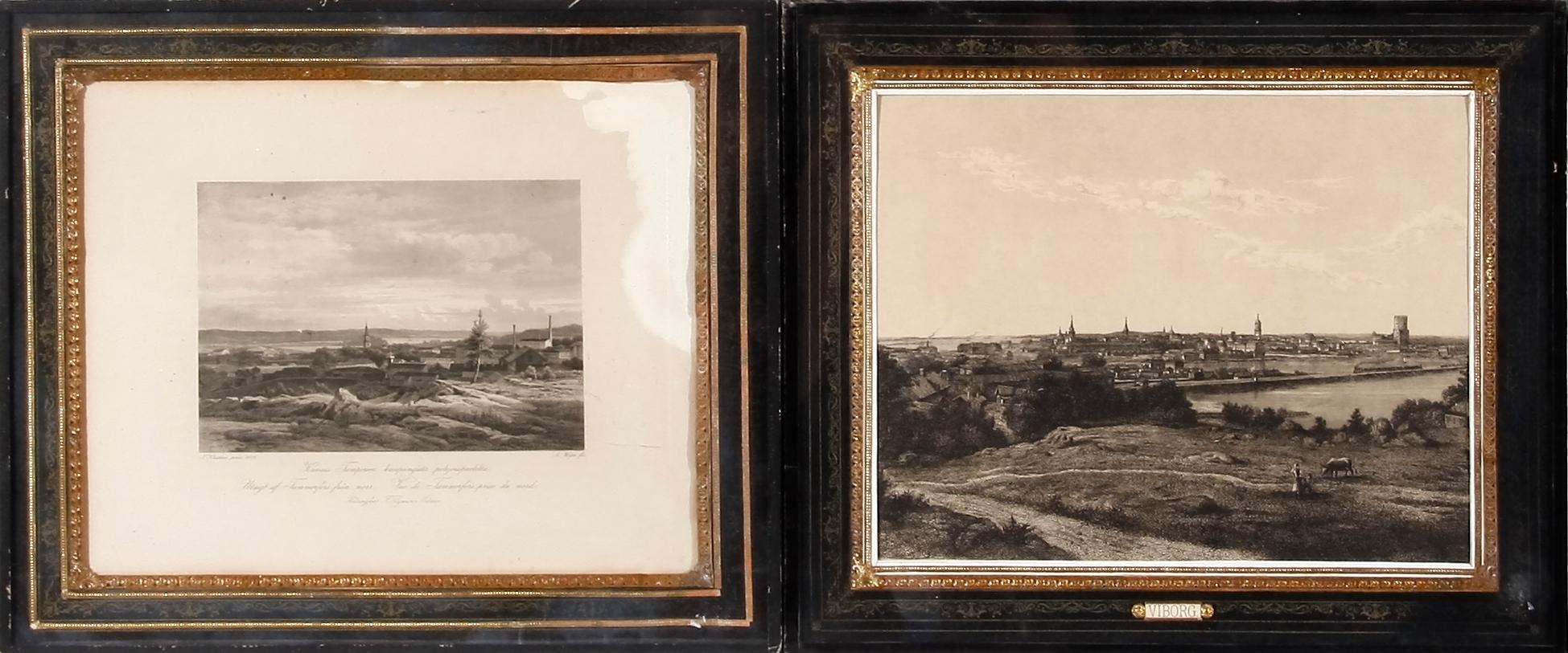 GRAFIKSA BLAD, 2 st. 1800-tal.