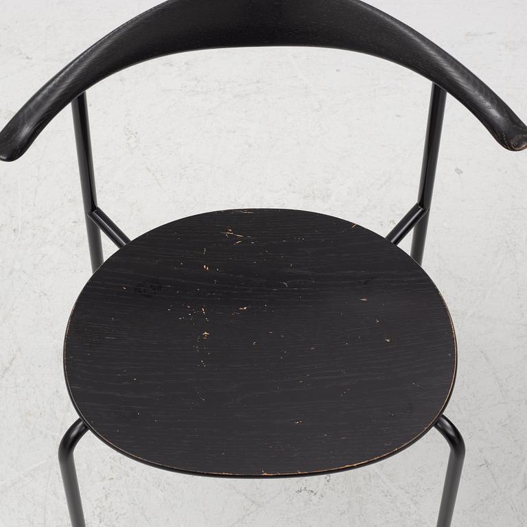 Hans J. Wegner, a set of six black oak chairs, 'CH88T', Carl Hansen & Son, Denmark, 2016.