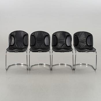 FOUR CHAIRS BY WILLY RIZZO FOR CIDUE, ITALY, SECOND HALF OF 20TH CENTURY,