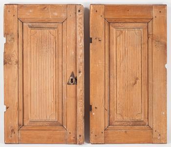 DÖRRAR, 4 st, allmoge, 1800-tal.