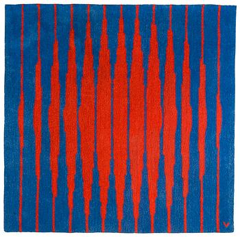 906. VÄGGMATTA. "Capella 17". Handtuftad. 177,5 x 179 cm. Signerad V (Victor Vasarely), OY Finnrya AB, Hiekkaharju, Finland.