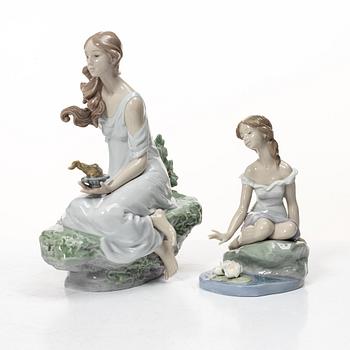 Lladró, figuriner, 4 st, "Reflections of Helena", " A tender caress", "Floral Dreams", "The Muse", Spanien.