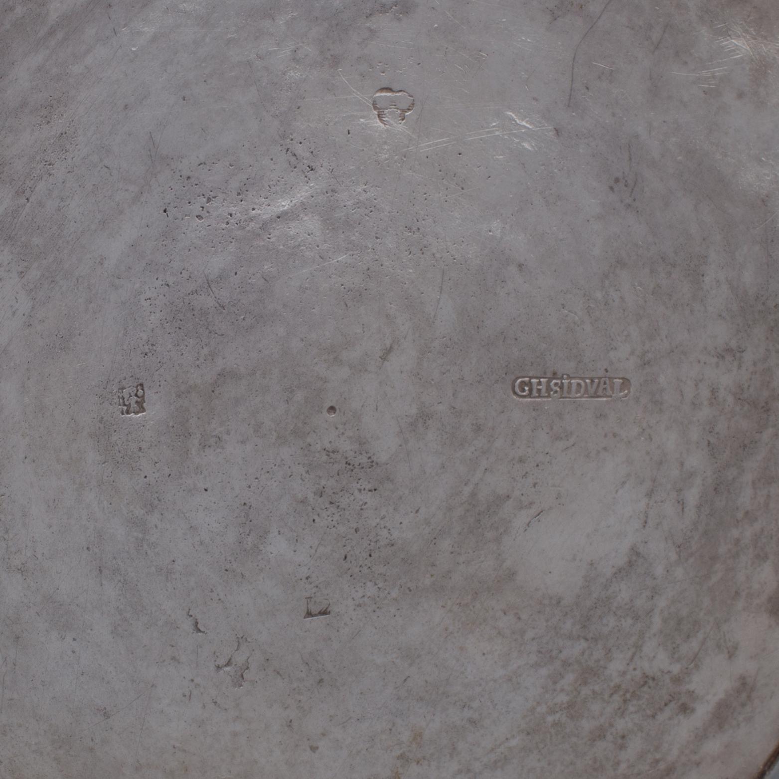 A Swedish 17th century silver plaquette, unmarked, on box marked Gustaf Henrik Sidwall, Norrkoping 1793.