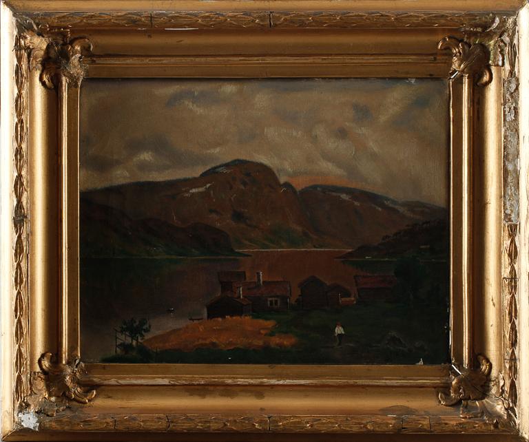 OKÄND KONSTNÄR, 2 st, oljor på duk, 1800-talets andra hälft.