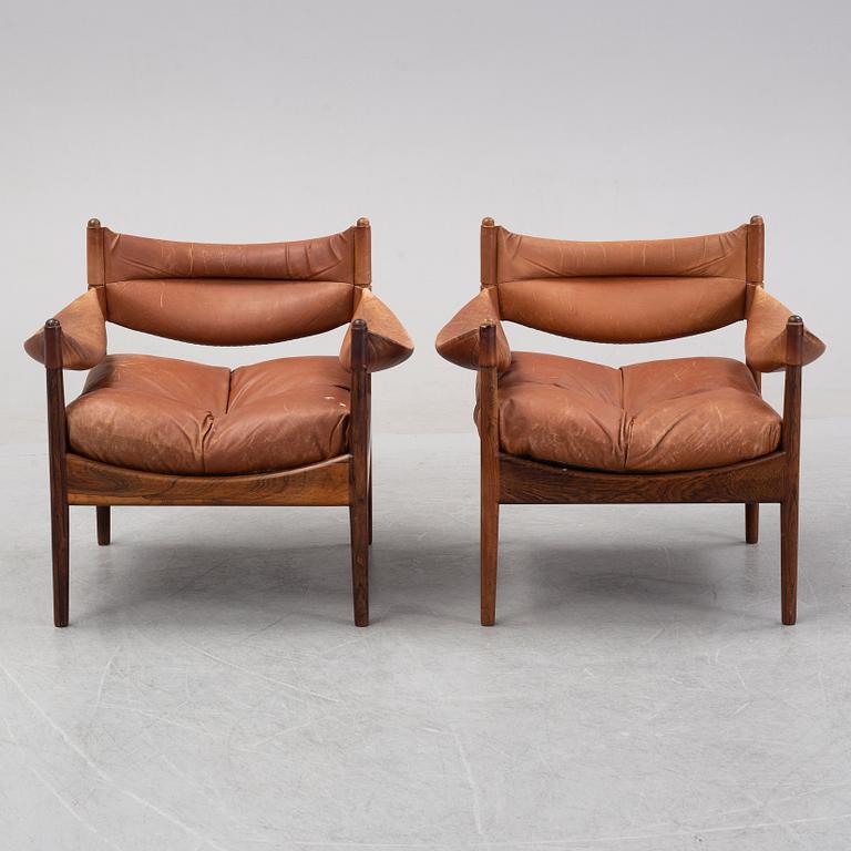 Kristian Vedel, a pair of rosewood 'Modus' easy chairs, Søren Willadsen Möbelfabrik, Denmark, 1960's.