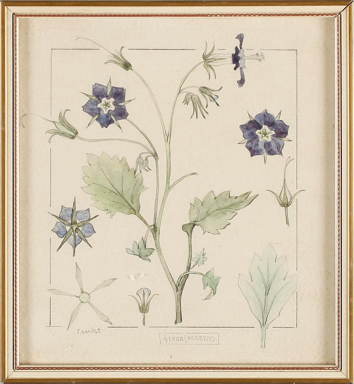 GERDA LYTTKENS, 10 st, akvareller, signerade.