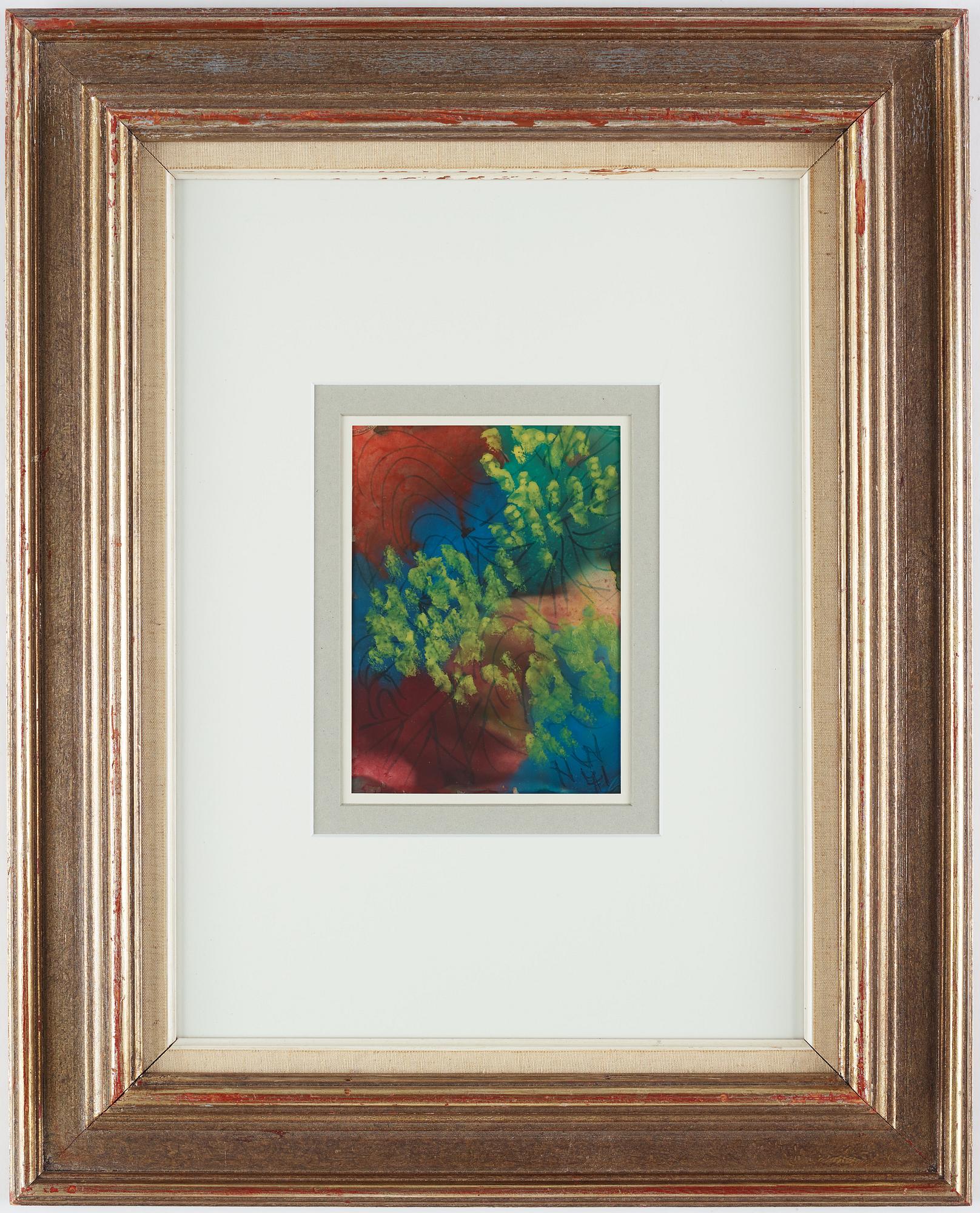 NELL WALDEN, mixed media on paper, signed and dated -71.