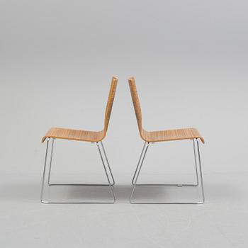 6 "Kuadra chair 1321" chairs from Pedrali Italy.