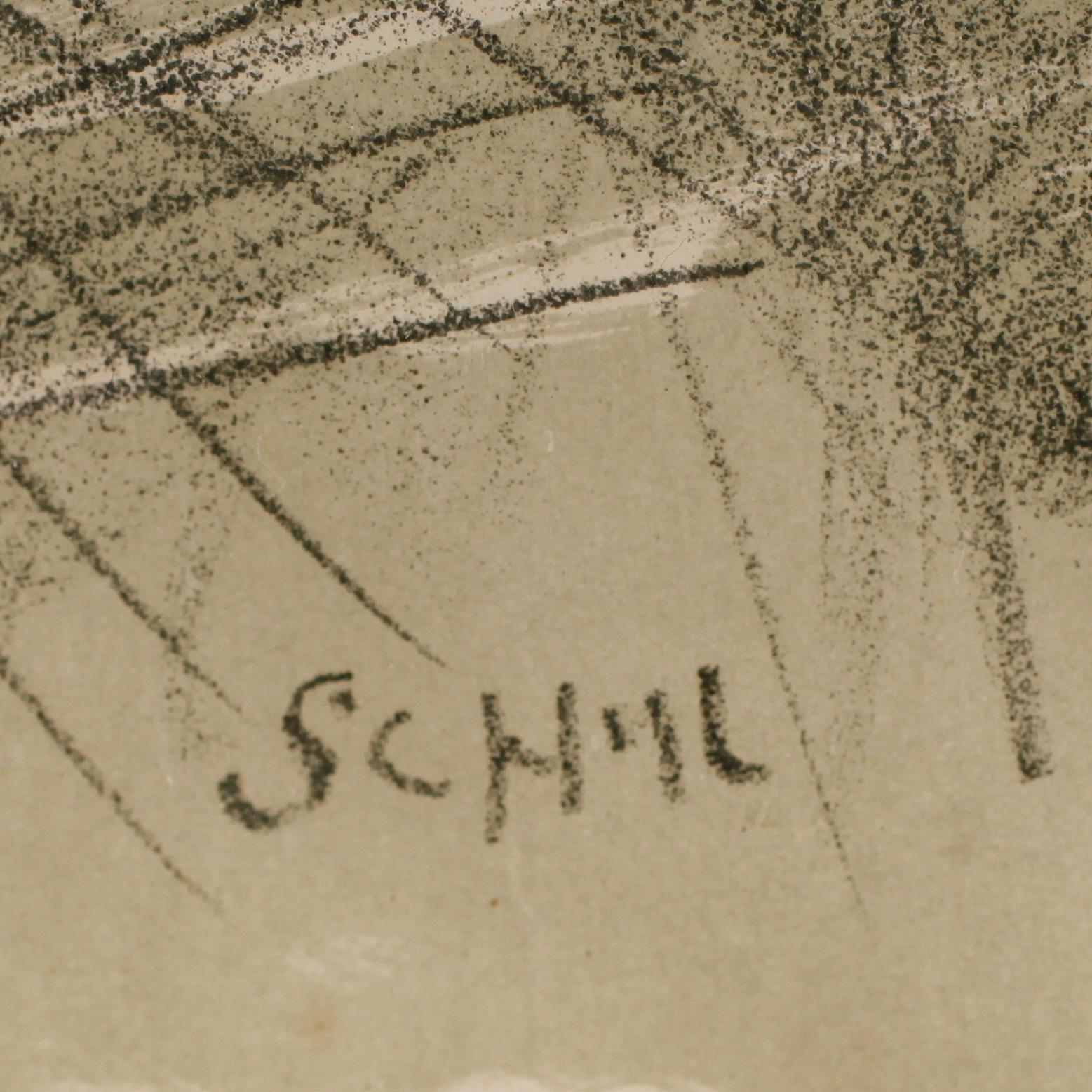 JULES SCHYL, färglitografi, signerad.