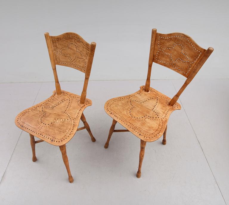 STOLAR, 1 par, Thonet, omkring år 1900.