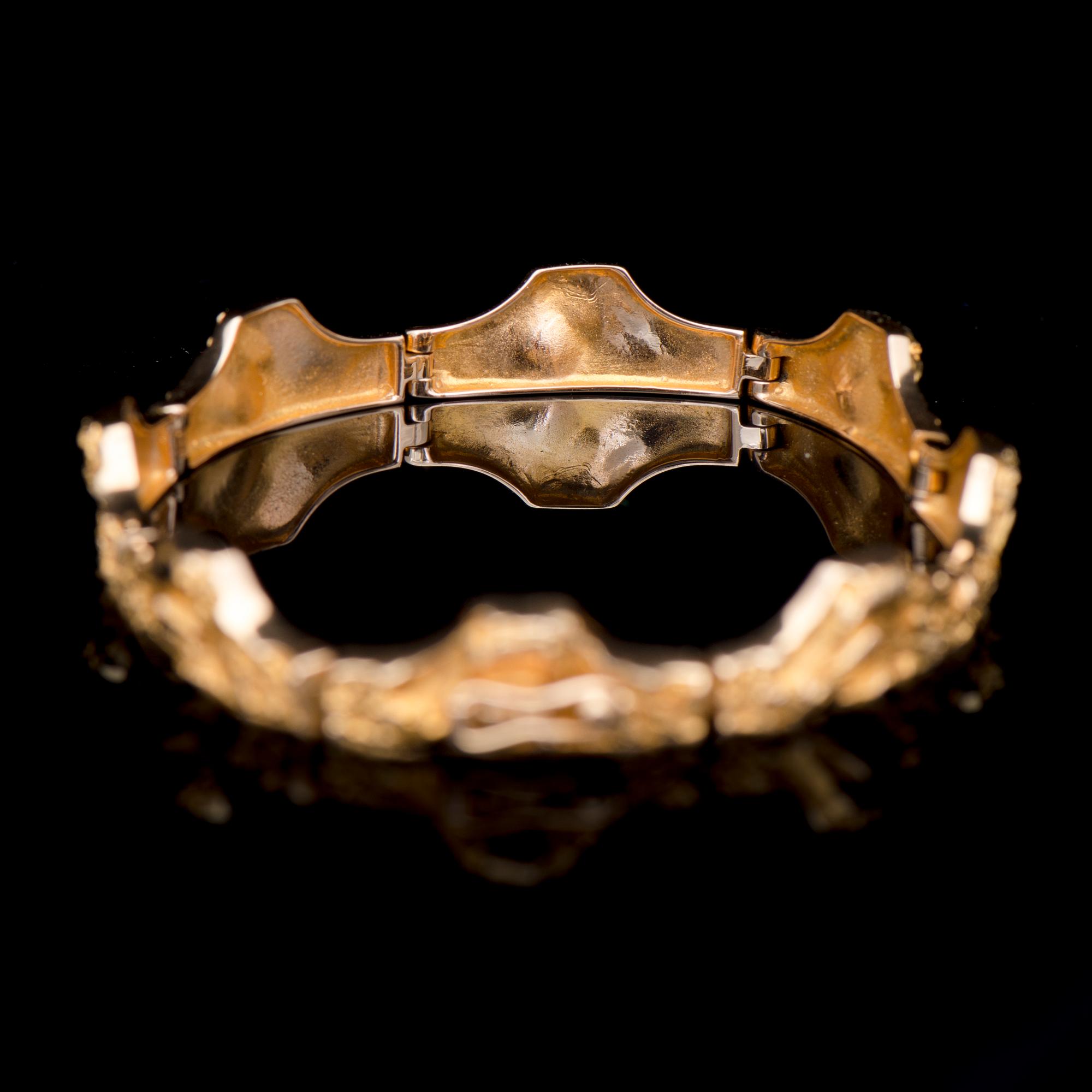BJÖRN WECKSTRÖM, ARMBAND, "Golden bridge", 14K guld. Lapponia 1972.