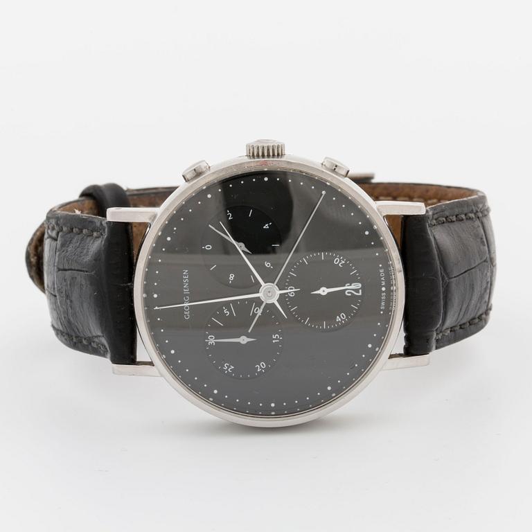 GEORG JENSEN, armbandsur, kronograf design Henning Koppel, 38 mm,