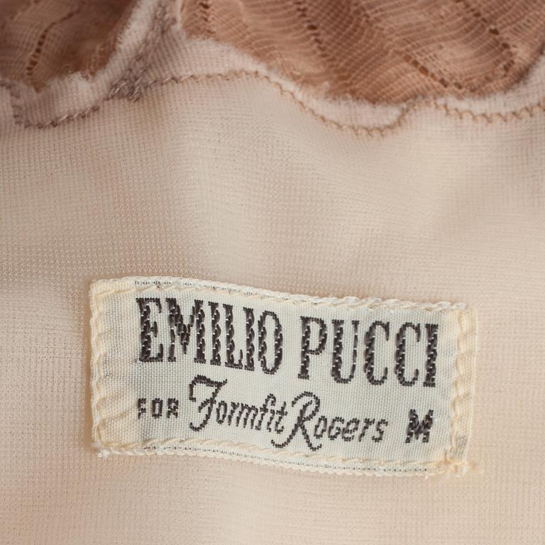 EMILIO PUCCI, a beige slip.