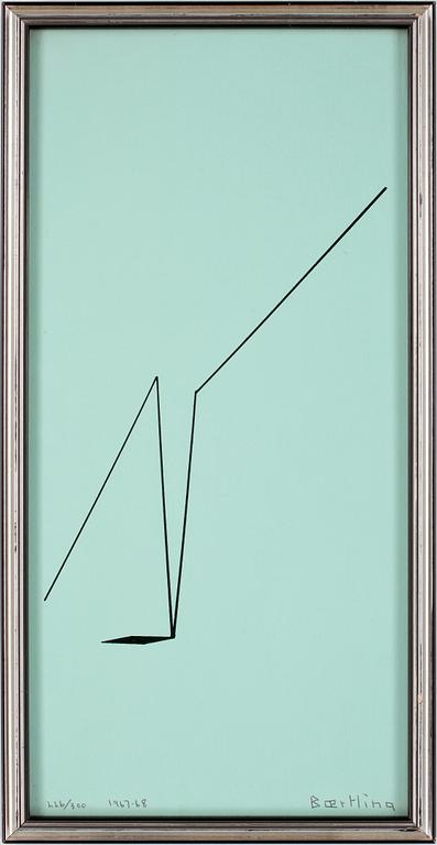 OLLE BAERTLING, färgserigrafi, sign o numr 226/300, dat 1967-1968.