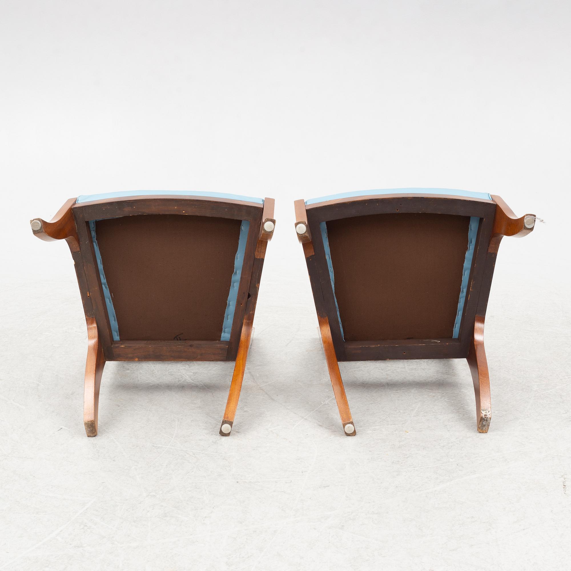 Stolar, åtta stycken, Baltikum, ca 1840-tal,  Senempire.