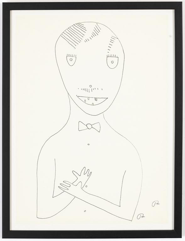 Roger Risberg, indian ink drawing, signed Executed in 2008.