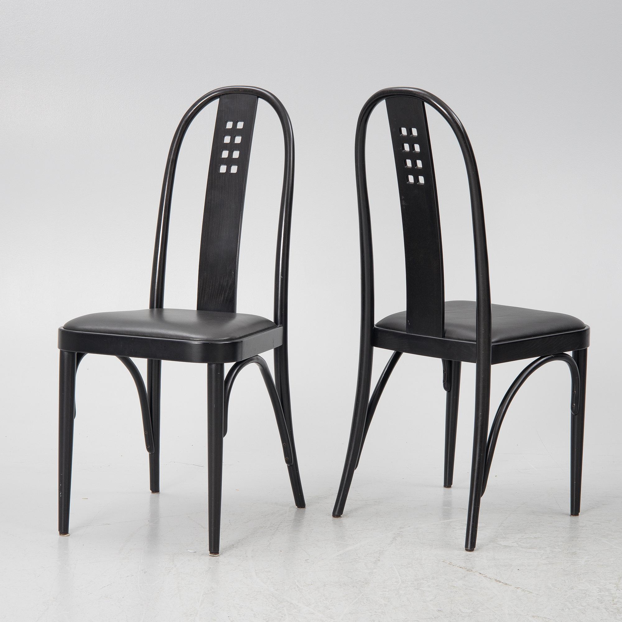 Six Thonet chairs, model 264P, 1989.