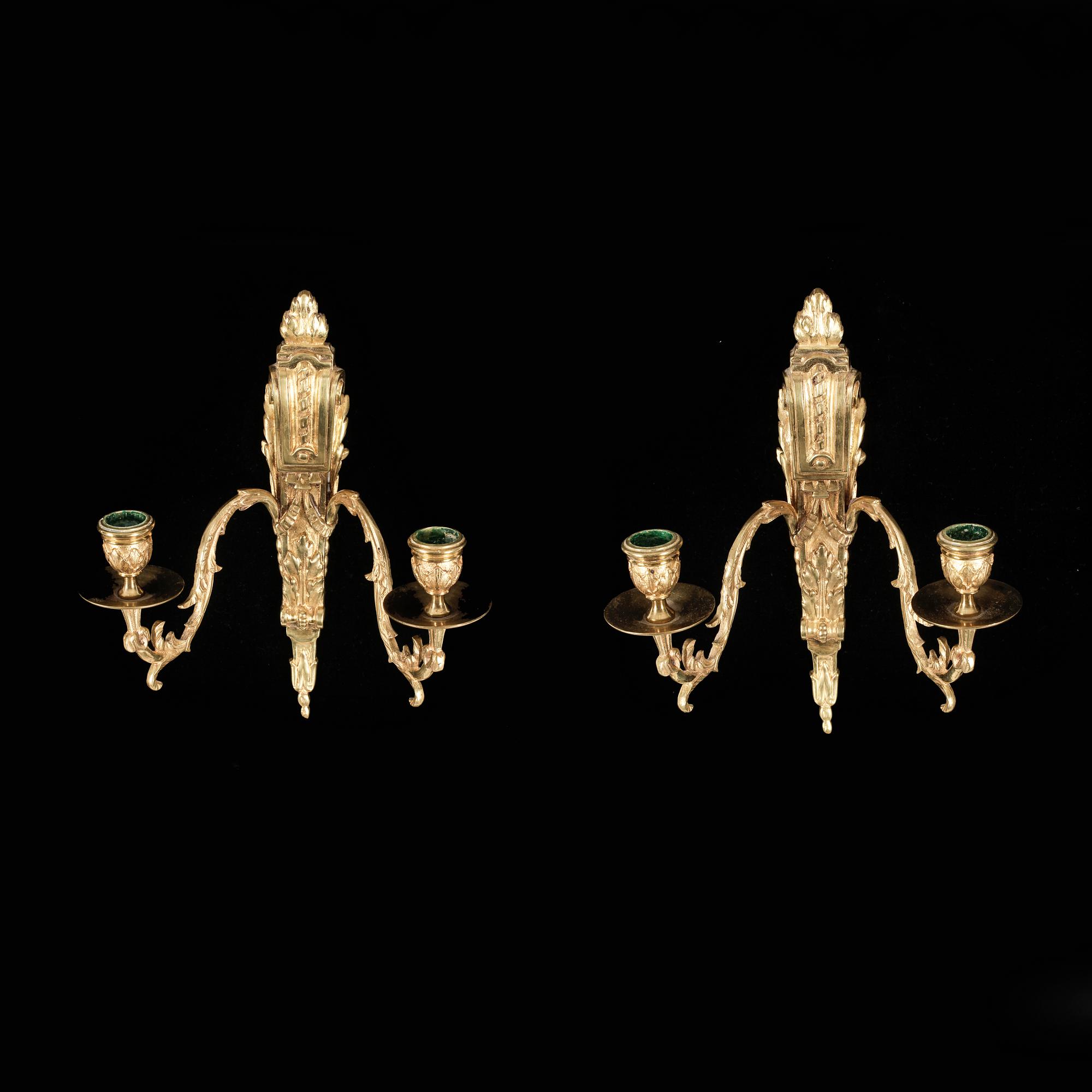 APPLIQUER, ett par. Troligen Ryssland. Omkring sekelskiftet 1900.