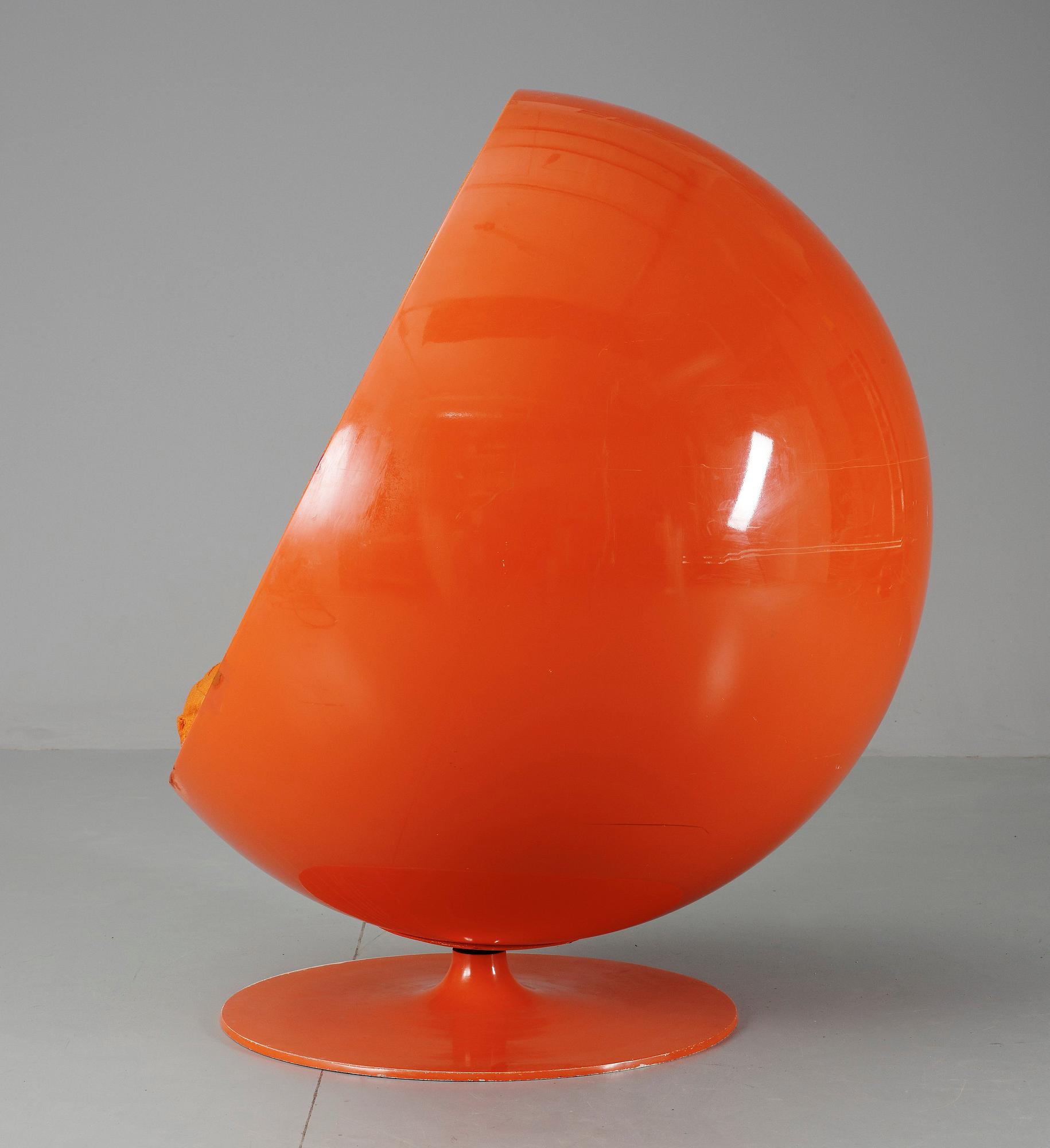 EERO ARNIO, fåtölj, "Åskbollen", för Asko, Finland sannolikt 1960-70-tal.
